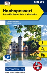 Hochspessart Aschaffenburg, Lohr, Wertheim Nr. 50 Outdoorkarte Deutschland 1:35 000 - 
