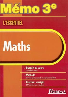 Maths : rappels de cours, méthode, exercices corrigés - Simone Such, Aleth Gallicé