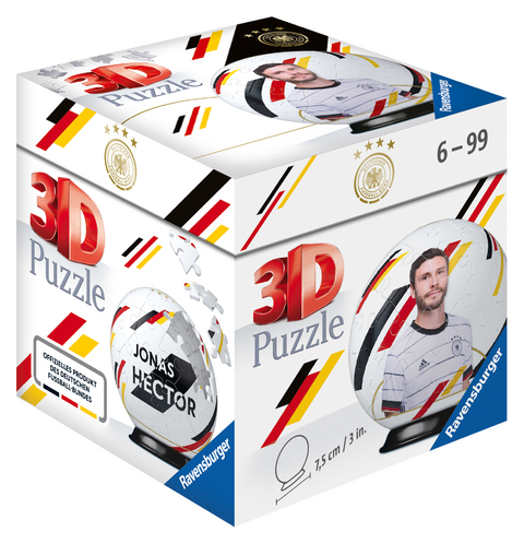 Ravensburger 3D Puzzle 11196 - Puzzle-Ball DFB Spieler - Jonas Hector - 54 Teile - für Fußball Fans ab 6 Jahren