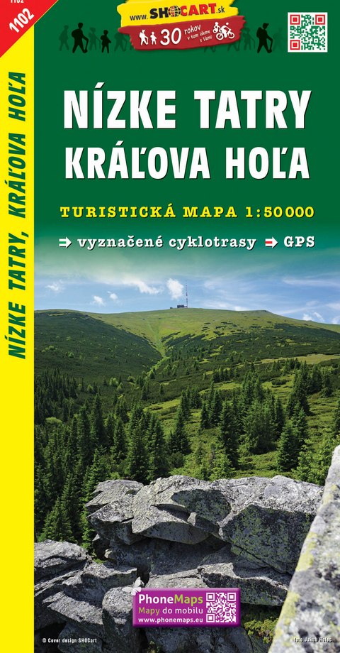 Nízké Tatry, Kráľova Hoľa / Niedere Tatra, Königsberg (Wander - Radkarte 1:50.000)