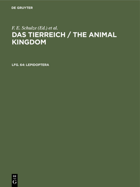 Das Tierreich / The Animal Kingdom / Lepidoptera - 