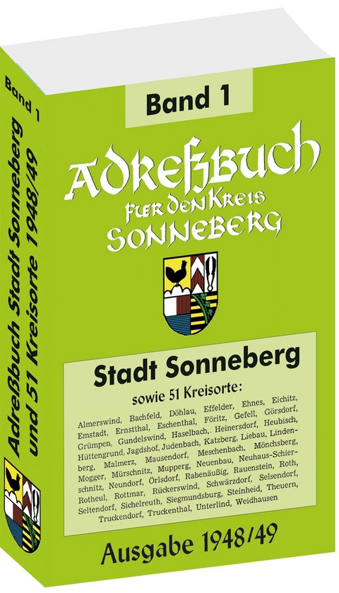 Adreßbuch der Stadt SONNEBERG 1948/49 und 51 Kreisorte - 