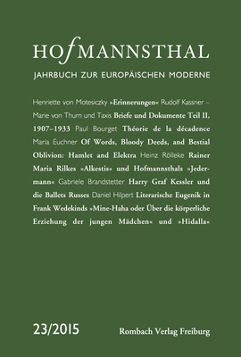 Hofmannsthal Jahrbuch zur Europäischen Moderne - 
