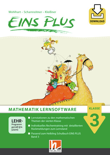 EINS PLUS 3 Mathematik Lernsoftware - Box mit Booklet und Download-Code - David Wohlhart, Michael Scharnreiter, Elisa Kleißner