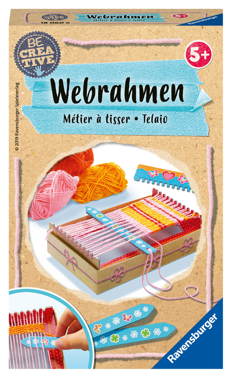 Ravensburger 18060 Be Creative Webrahmen, DIY für Kinder ab 6 Jahren