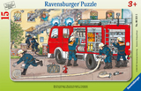 Ravensburger Kinderpuzzle - 06321 Mein Feuerwehrauto - Rahmenpuzzle für Kinder ab 3 Jahren, mit 15 Teilen - 