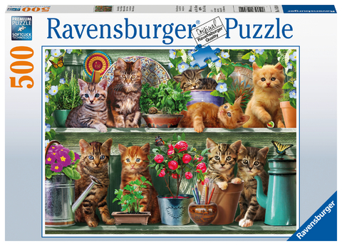 Katzen im Regal (Puzzle)