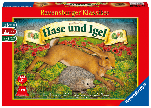 Ravensburger 26028 - Hase und Igel - Kinderspiel ab 10 Jahren, Strategiespiel für 2-6 Spieler, Ravensburger Klassiker - David Parlett