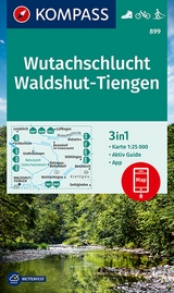 KOMPASS Wanderkarte 899 Wutachschlucht, Waldshut, Tiengen 1:25.000 - 