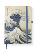 Hokusai 16x22 cm - Blankbook - 192 blanko Seiten - Hardcover - gebunden - 