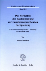 Das Verhältnis der Bauleitplanung zur raumbeanspruchenden Fachplanung. - Andrea Dörries