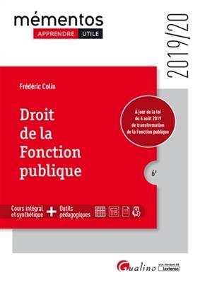 Droit de la fonction publique : 2019-2020 - Frédéric (1970-....) Colin