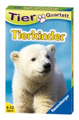 Ravensburger 20423 - Tierquartett Tierkinder, Klassiker für 3-6 Spieler ab 4 - 12 Jahre, 32 Tierkinder