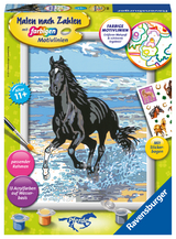 Ravensburger Malen nach Zahlen 28565 - Pferd am Strand – Kinder ab 11 Jahren