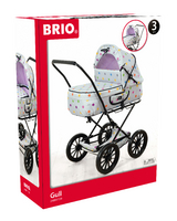 BRIO Puppenwagen Klassik, grau mit Punkten