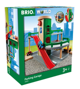 BRIO World 33204 Parkhaus, Straßen & Schienen – Eisenbahnzubehör für die BRIO Holzeisenbahn – Empfohlen für Kinder ab 3 Jahren