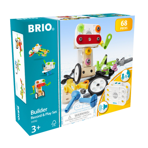 BRIO Builder 34592 Soundmodul-Konstruktionsset, 67 tlg. - Ganz einfach Sounds aufnehmen und so die eigenen Kreationen zum Leben erwecken - Für Kinder ab 3 Jahren