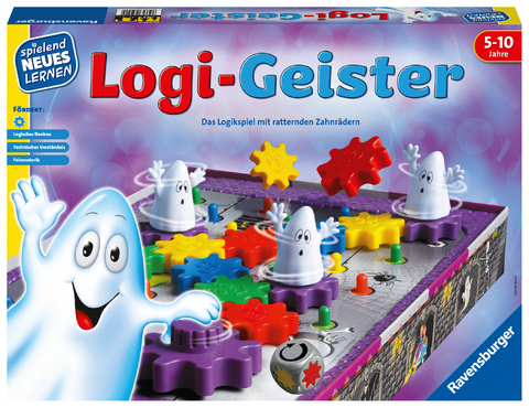 Ravensburger 25042 - Logi-Geister - Spielen und Lernen für Kinder, Lernspiel für Kinder von 5-10 Jahren, Spielend Neues Lernen für 2-4 Spieler - Gunter Baars