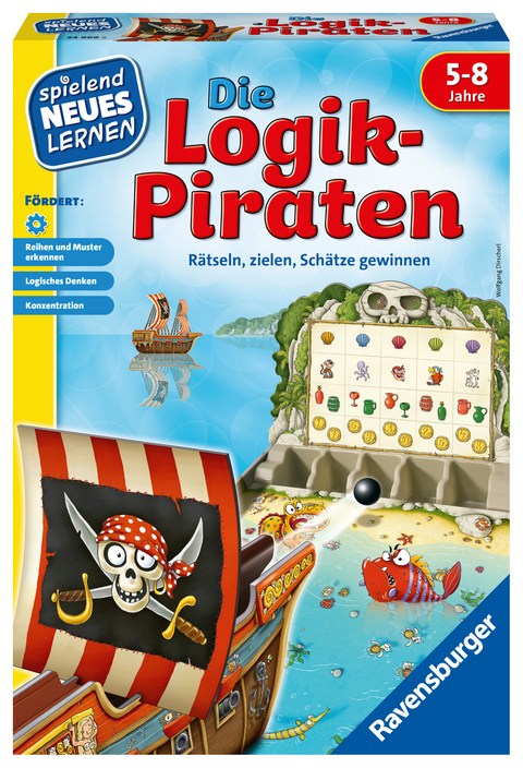 Ravensburger 24969 - Die Logik-Piraten - Spielen und Lernen für Kinder, Lernspiel für Kinder von 5-8 Jahren, Spielend Neues Lernen für 1-4 Spieler - Wolfgang Dirscherl