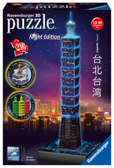 Ravensburger 3D Puzzle Taipei 101 bei Nacht 11149 - leuchtet im Dunkeln