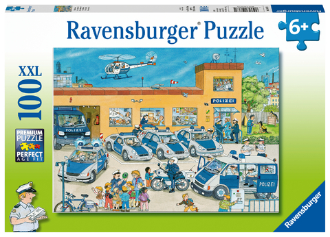 Ravensburger Kinderpuzzle - 10867 Polizeirevier - Puzzle für Kinder ab 6 Jahren, mit 100 Teilen im XXL-Format - 