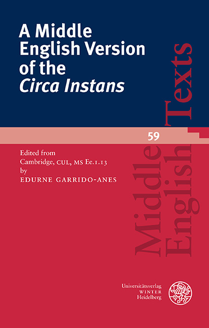 A Middle English Version of the ‚Circa Instans‘ - 
