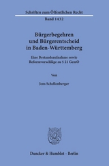 Bürgerbegehren und Bürgerentscheid in Baden-Württemberg. - Jens Schellenberger