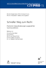 Schneller Weg zum Recht - Eva Bachofner, Daniel Bähler, Florian Eichel, Andreas Güngerich, Melanie Huber-Lehmann