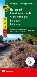 Naturpark Lüneburger Heide, Wander-, Rad- und Freizeitkarte 1:50.000, freytag & berndt, WKD 5082, mit Infoguide - 
