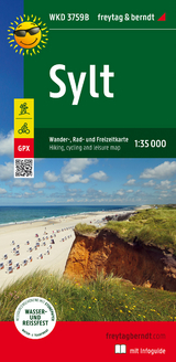 Sylt, Wander-, Rad- und Freizeitkarte 1:35.000, freytag & berndt, WKD 3759B, mit Infoguide - 