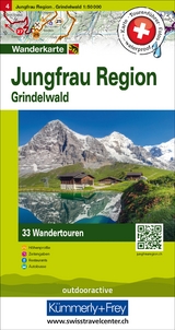 Kümmerly+Frey Wandertourenkarte 4 Jungfrau Region, Grindelwald 1:50.000 - 