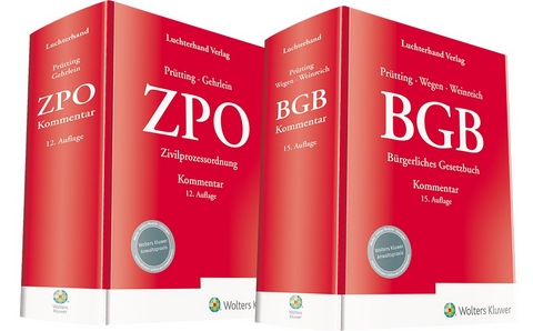 Bundle BGB Kommentar 15. Auflage und ZPO Kommentar 12. Auflage - Hanns Prütting, Gerhard Wegen, Gerd Weinreich, Markus Gehrlein