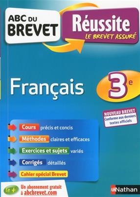 Français 3e : nouveau brevet - Cecile de Cazanove