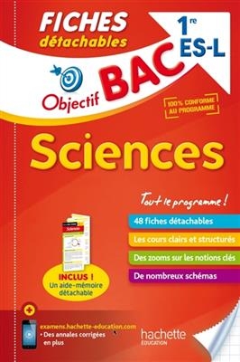Sciences 1re ES-L : 48 fiches détachables - Bruno Poudens, Marc Bigorre,  Et Al.