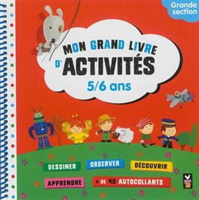 Mon grand livre d'activités, 5-6 ans : grande section -  Anne-Sophie Cayrey,  Romain Guyard