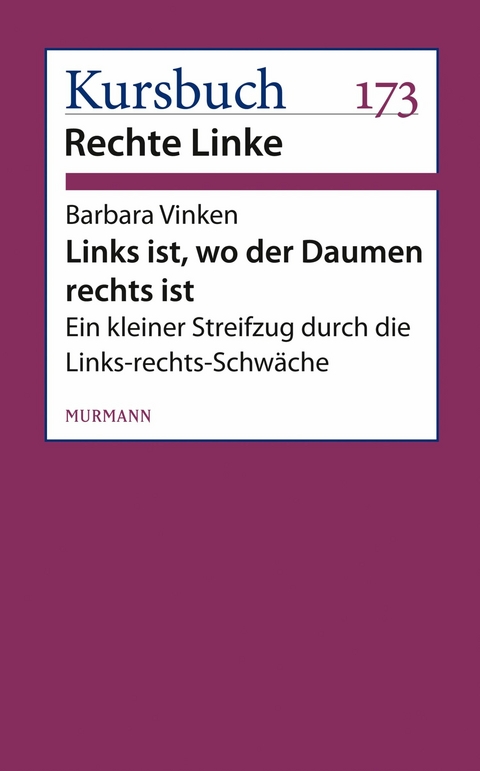 Links ist, wo der Daumen rechts ist - Barbara Vinken