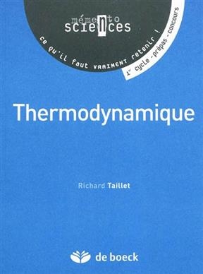 THERMODYNAMIQUE -  TAILLET RICHARD