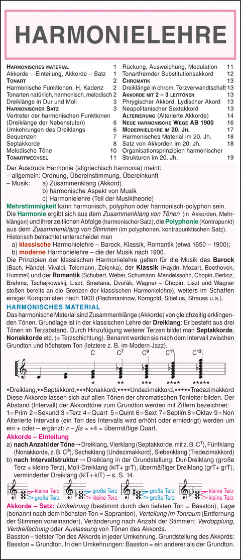 Leporello: Harmonielehre – Die komplette Theorie im Überblick -  V. Tichý
