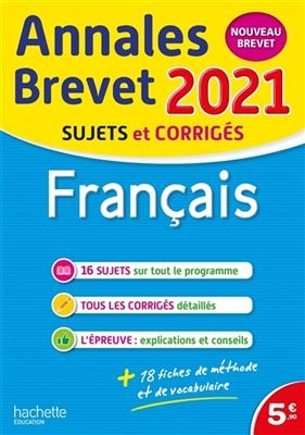 Français : annales brevet 2021, sujets et corrigés : nouveau brevet -  Reaute-b+laskar-m