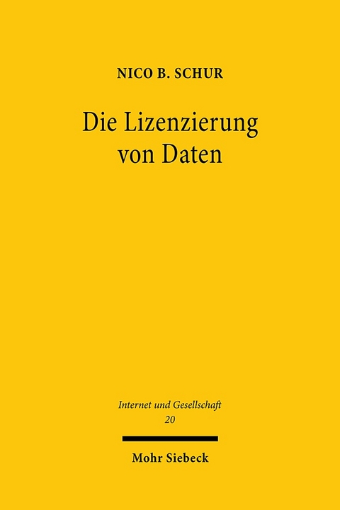 Die Lizenzierung von Daten - Nico B. Schur