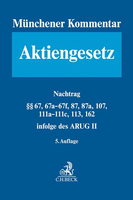 Münchener Kommentar zum Aktiengesetz Band 1a/2a: Nachtrag - 