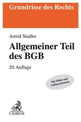 Allgemeiner Teil des BGB - Rüthers, Bernd; Stadler, Astrid