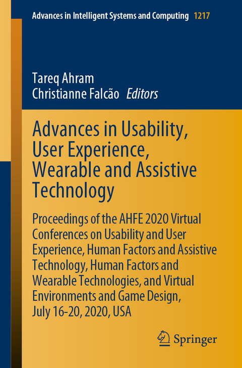 Advances in Usability, User Experience, Wearable and Assistive Technology - 