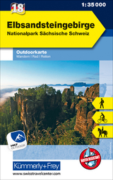 Elbsandsteingebirge Nr. 18 Outdoorkarte Deutschland 1:35 000 - 