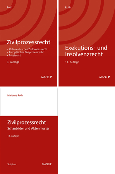 PAKET: Zivilprozessrecht 3.Auflage+ Zivilprozessrecht Schaubilder und Aktenmuster 13.Auflage+ Exekutions-und InsolvenzR 11.Auflage - Marianne Roth