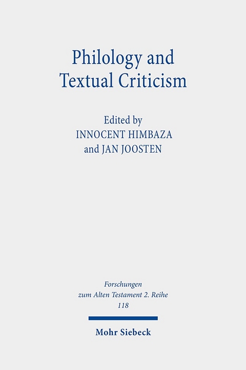 Philology and Textual Criticism - 