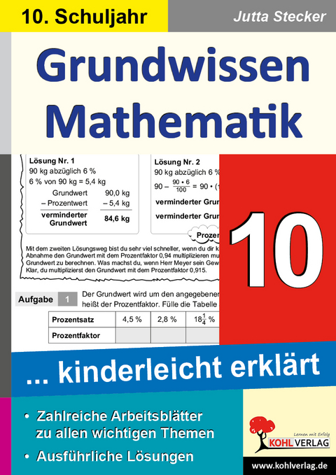 Grundwissen Mathematik / Klasse 10 - Jutta Stecker