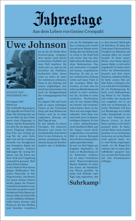 Jahrestage 1 - Uwe Johnson