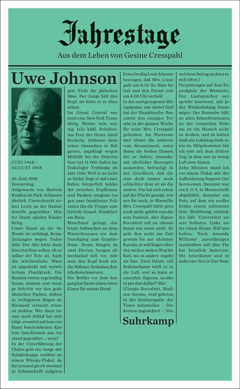 Jahrestage 4 - Uwe Johnson