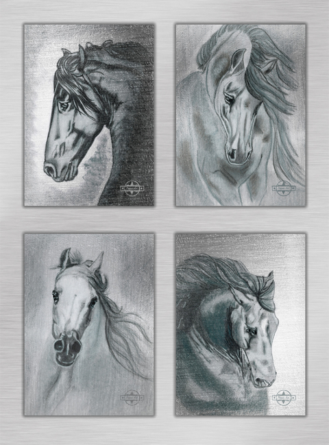 Poster-Set „Horses – Silver Edition“ - Susanne Kreuer